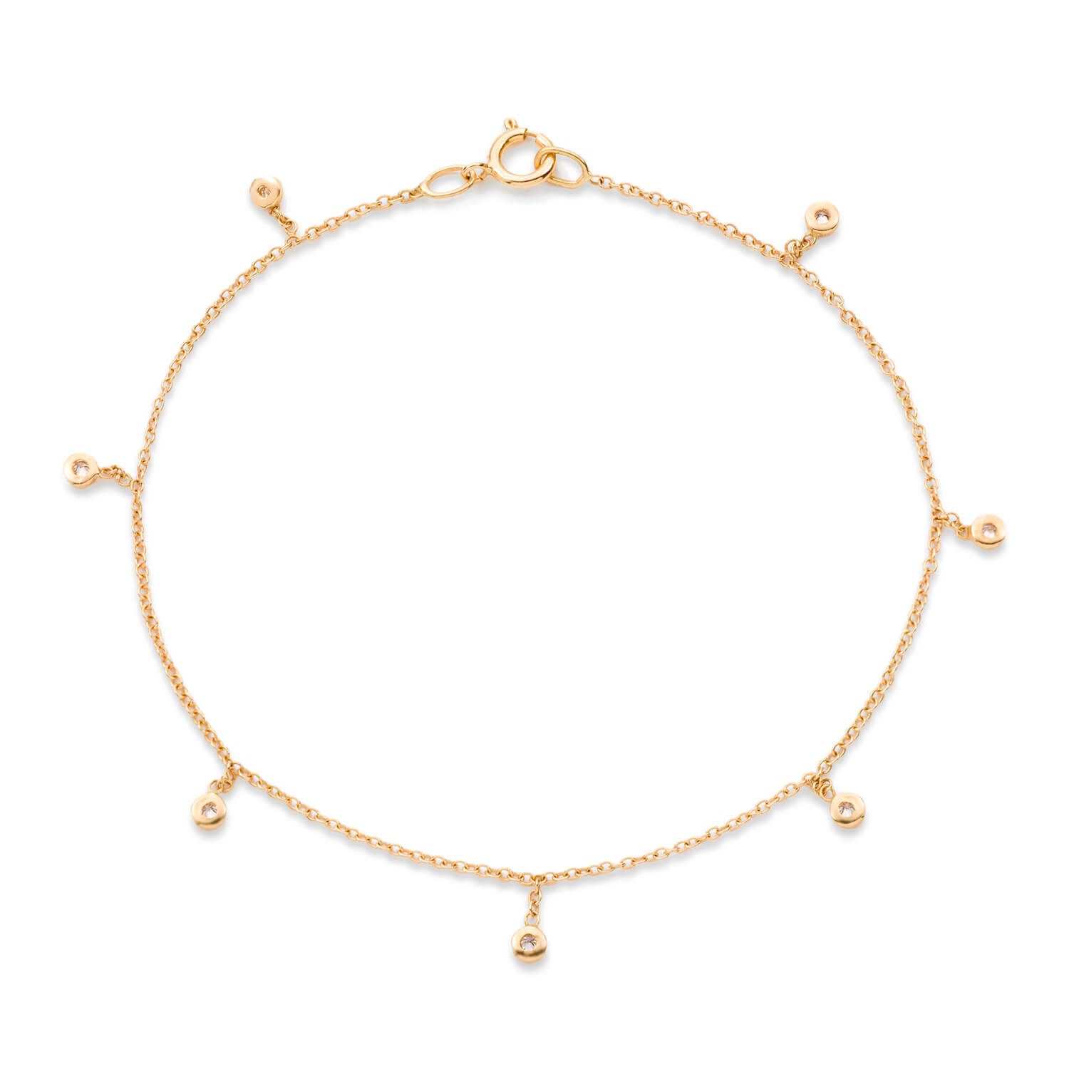 7D 18K Gold Bracelet w. Diamonds