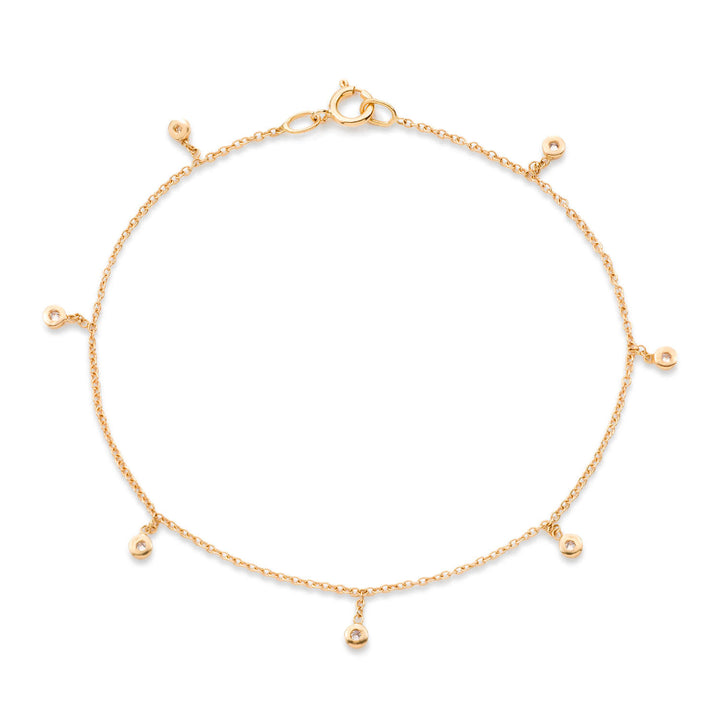 7d 18k Goldarmband w. Diamanten