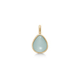 Paloma Gold Plated Pendant w. Aqua blue Crystal