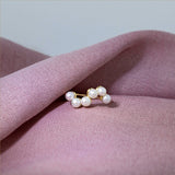Curves 11 9K guld Ring m. perler