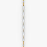 Paperclip Petite 14K Guld Tennis Armbånd m. Lab-Grown Diamanter