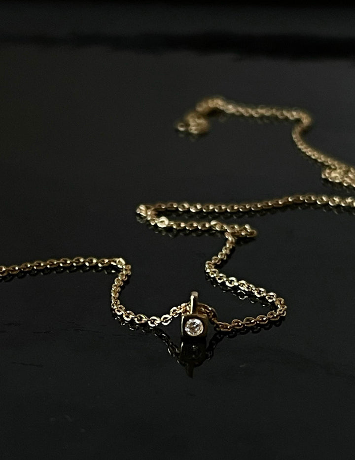 Petit no.1 14K Gold Necklace w. Diamond