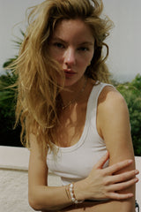 Piccolo Gold Plated Necklace w. Mixed Coloured Beads