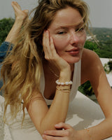 Piccolo Gold Plated Necklace w. Mixed Coloured Beads