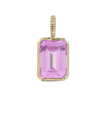 Jollie Detachable 14K Gold Pendant w. Pink Topaz