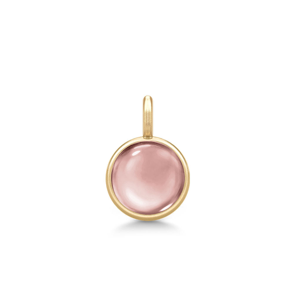 Prime Gold Plated Pendant w. Dusty Rose Crystal