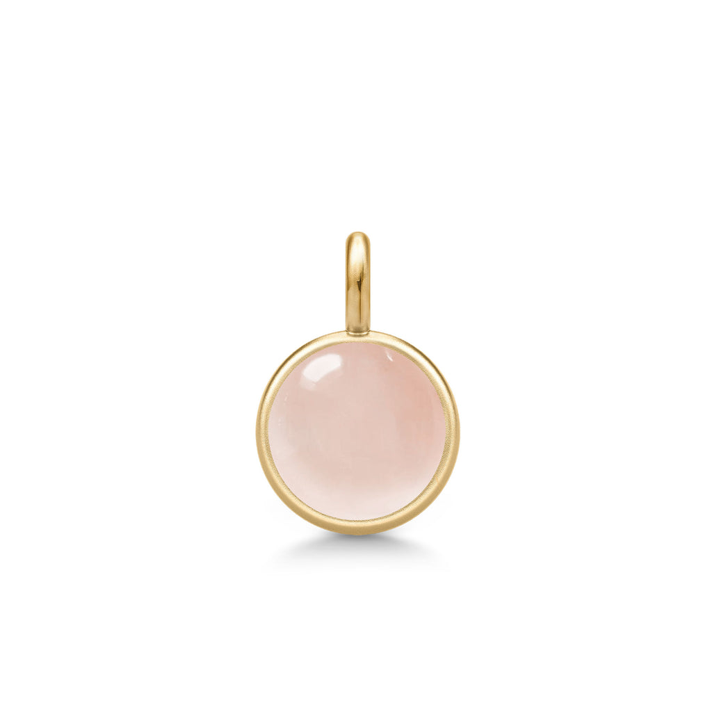 Prime Gold Plated Pendant w. Milky Rose Crystal