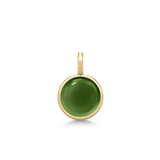 Prime Gold Plated Pendant w. Moss Green Crystal