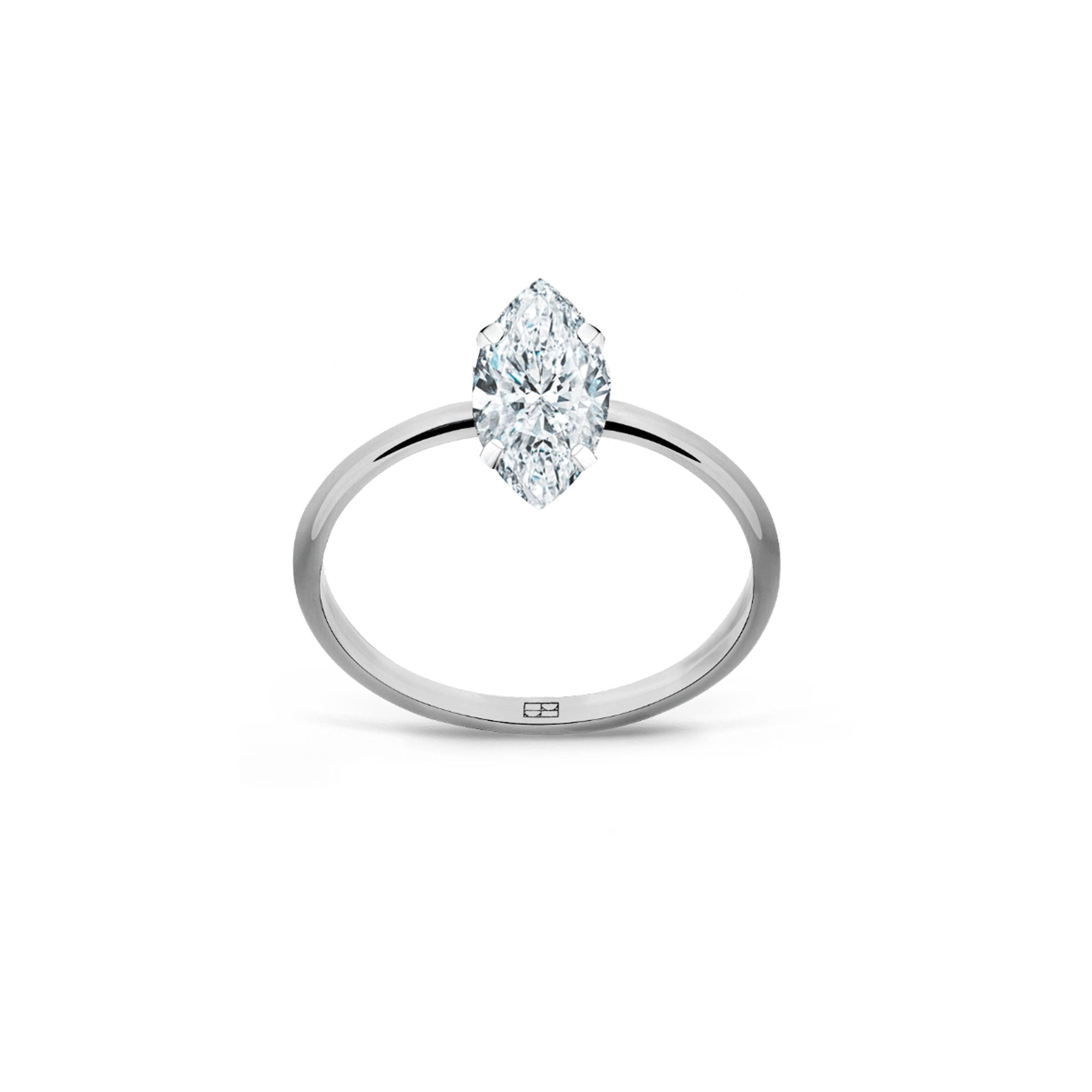Promise 18K White Gold Ring N°10 w. Diamond