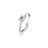 Promise 18K White Gold Ring N°14 w. Diamonds