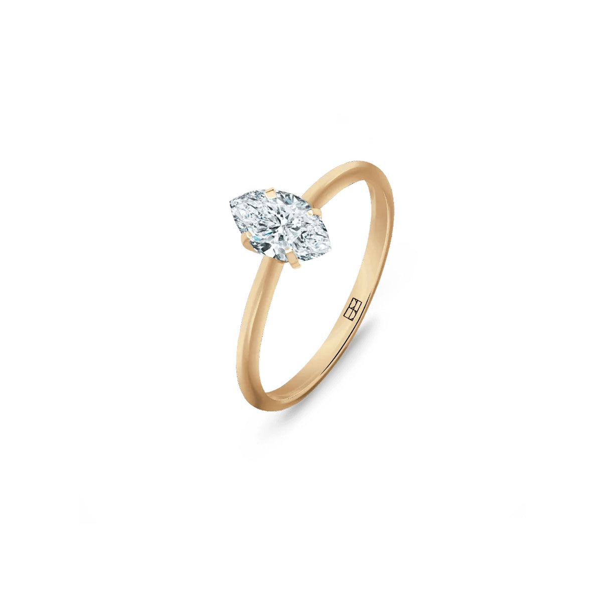 Promise 18K Gold Ring N°26 w. Diamond