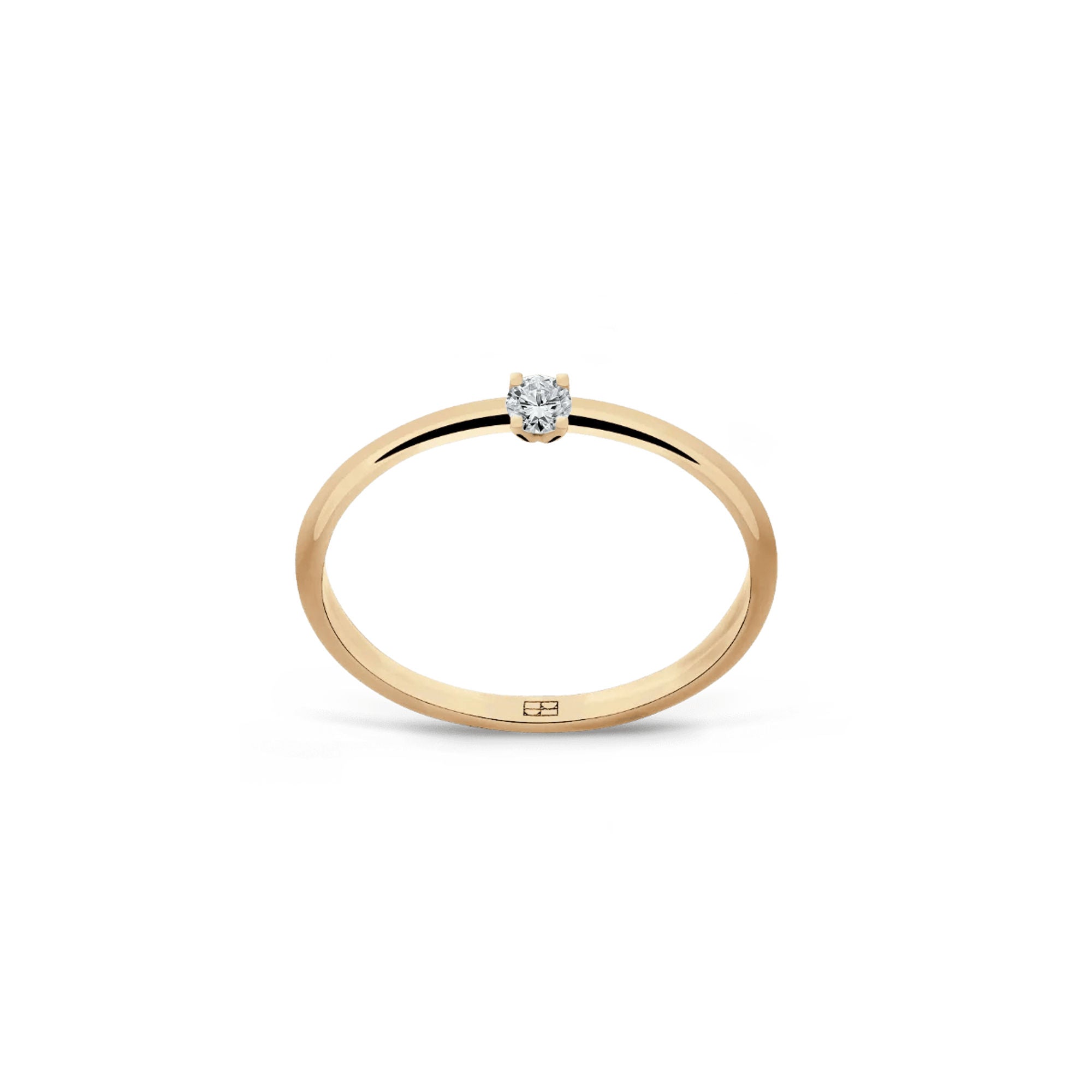 Promise 18K Gold Ring N°36 w. Diamond