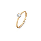 Promise 18K Gold Ring N°38 w. Diamond