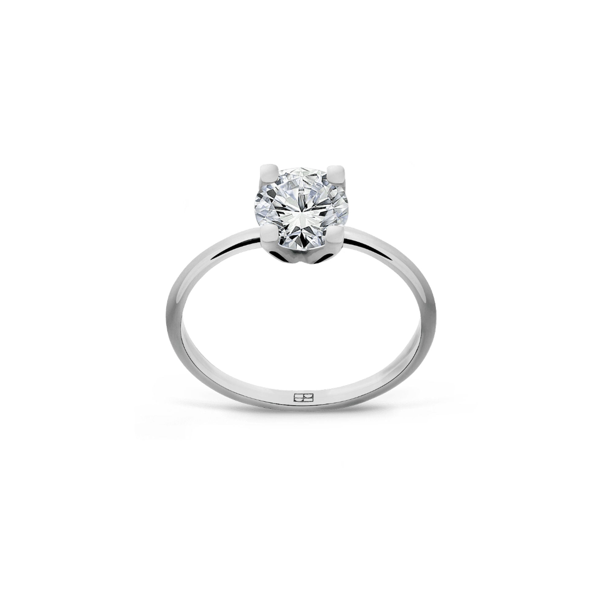 Promise 18K White Gold Ring N°5 w. Diamond