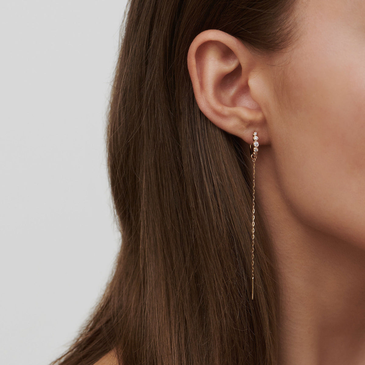 Purity Chain 14K Gold Earring Pendant