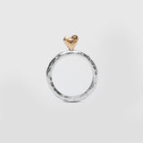 Ringo Heart 18k Guld & Sølv Ring