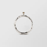 Ringo 18K Guld & Sølv Ring m. Kaffefarvet Diamant