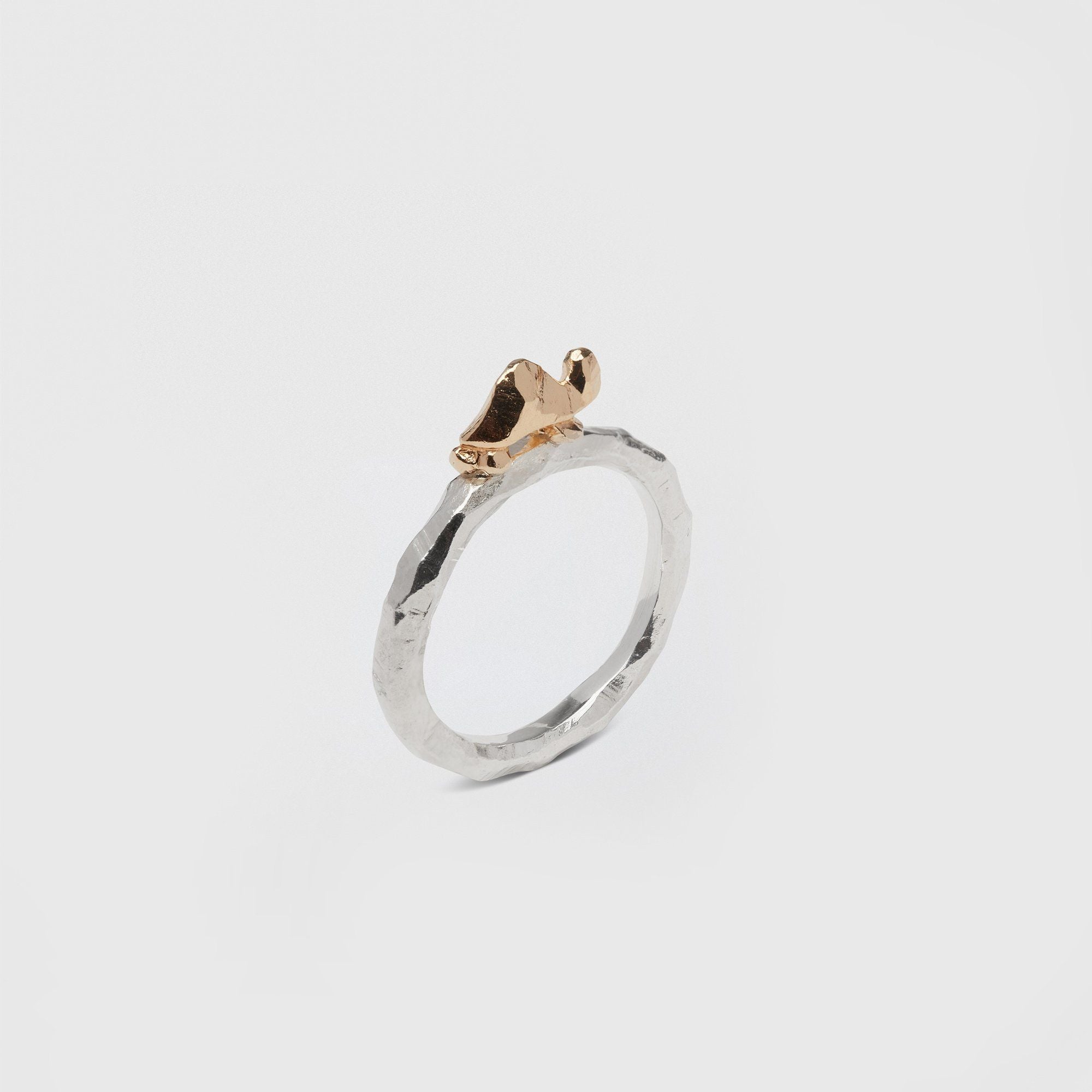 Ringo Turtle 18K Gold & Silver Ring