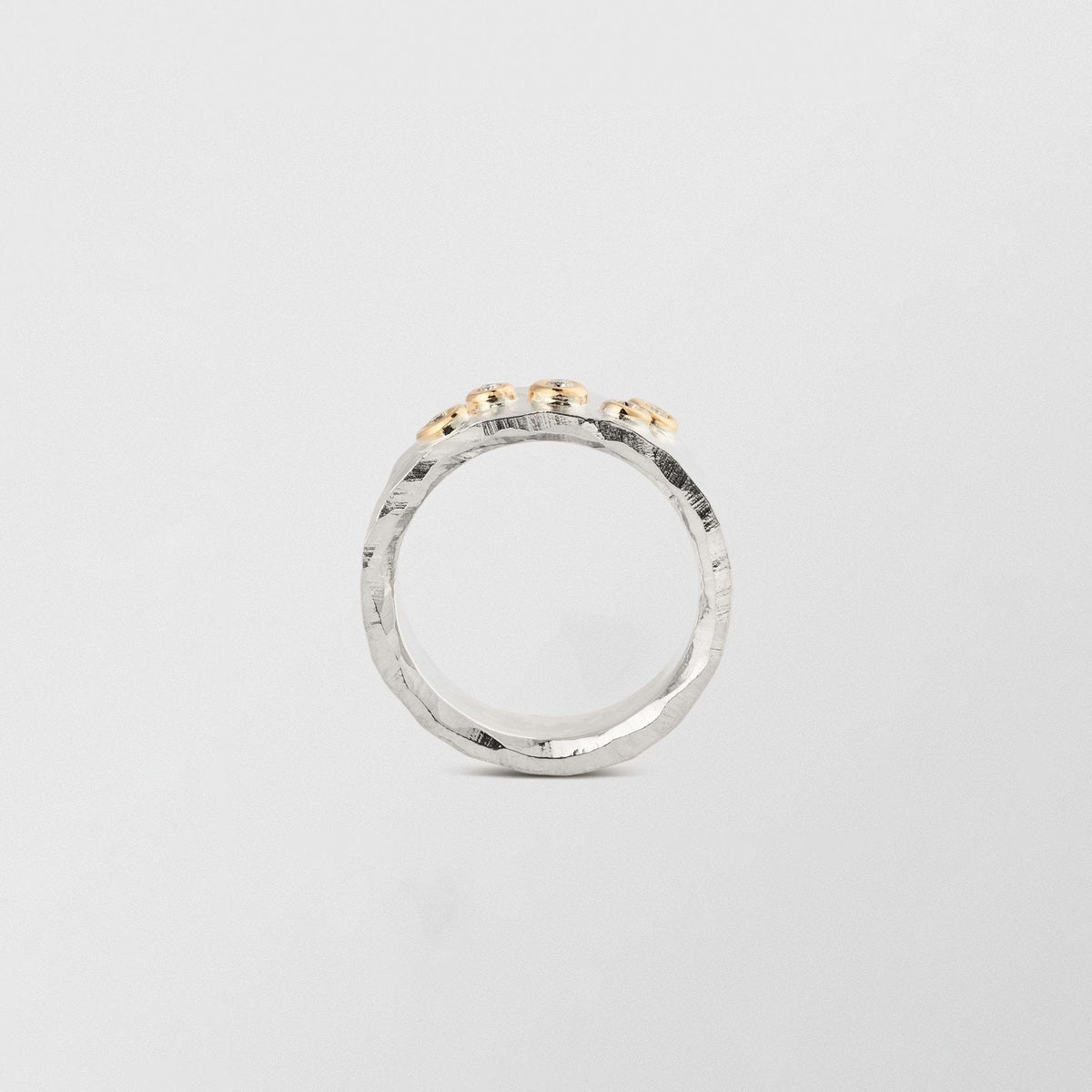 Ringo 18K Gold & Silver Ring w. Diamonds