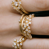 Frosty 18K Gold Ring w. Diamonds