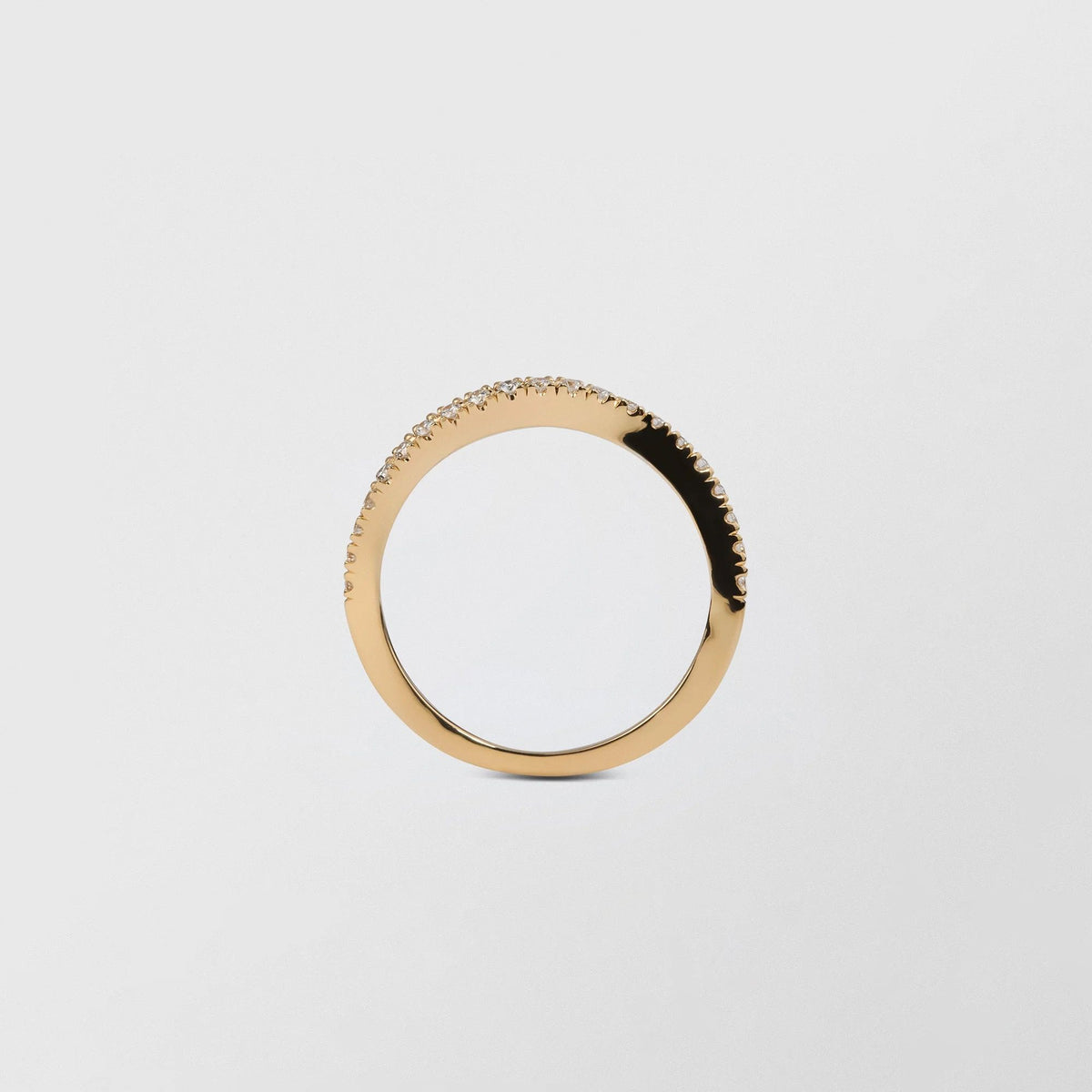 Waves 18K Guld Ring m. 0.21ct Diamant
