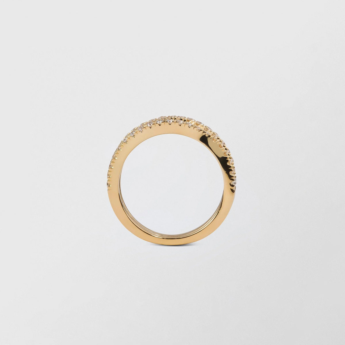 Waves 18K Guld Ring m. 0.63ct Diamant