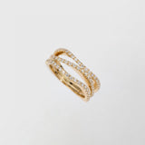 Waves 18K Gold Ring w. 0.63ct Diamond