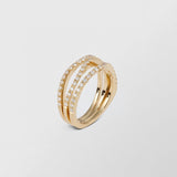 Waves 18K Gold Ring w. 0.63ct Diamond