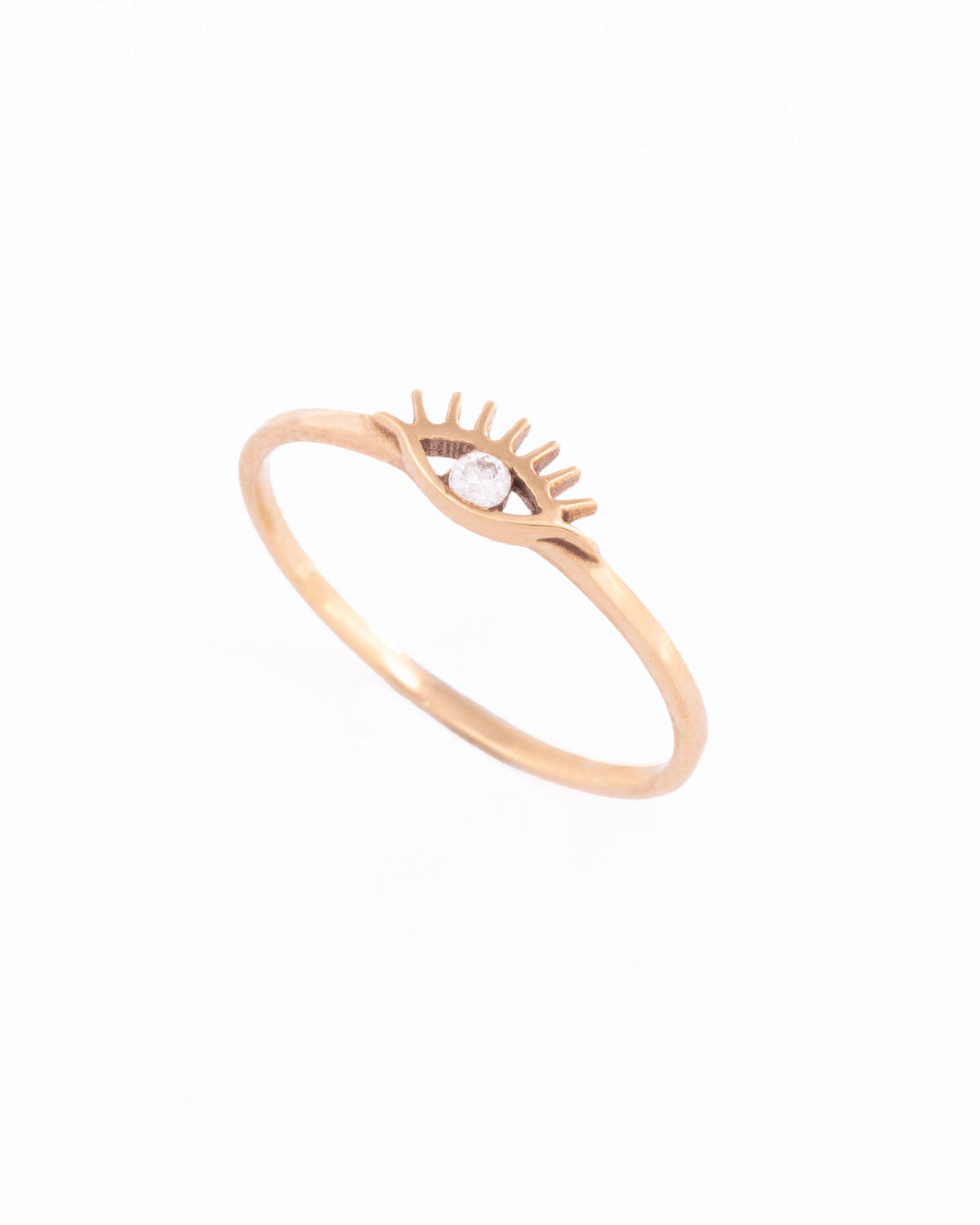 Øje 18K Guld, Hvidguld eller Rosaguld Ring m. Diamanter
