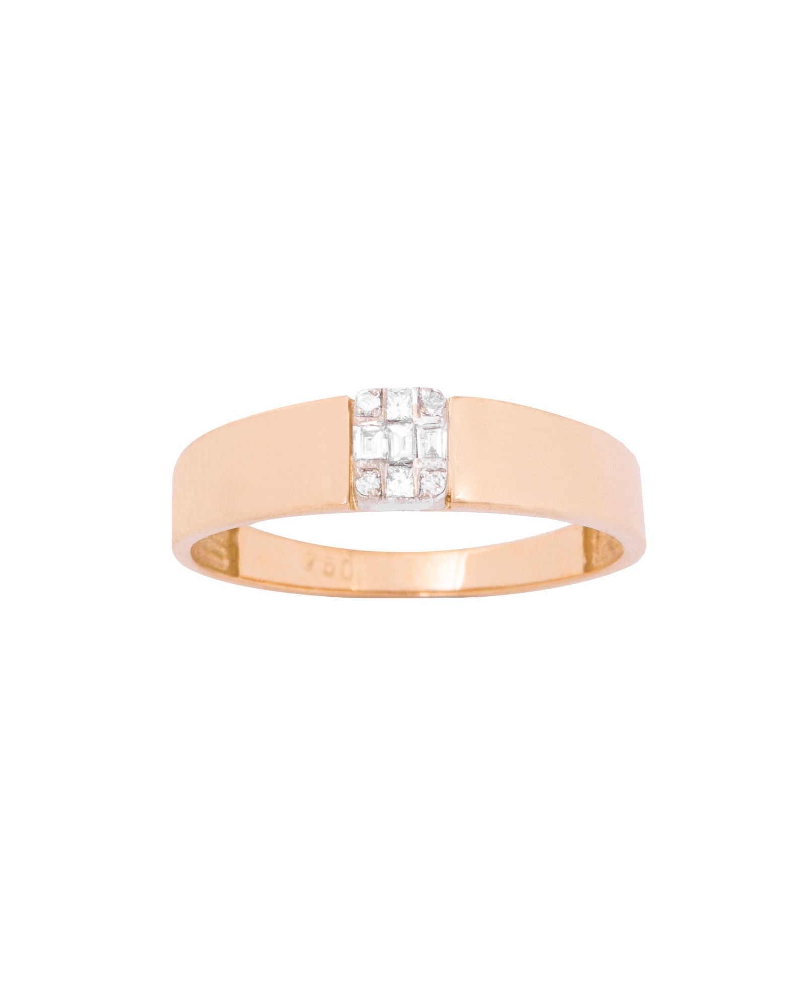 Geschlossen 18k Gold, Whitegold oder Rosengold Ring w. Diamanten