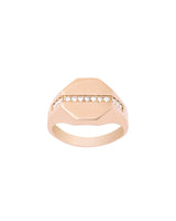 Line 18K Gold, Whitegold or Rosegold Ring w. Diamonds