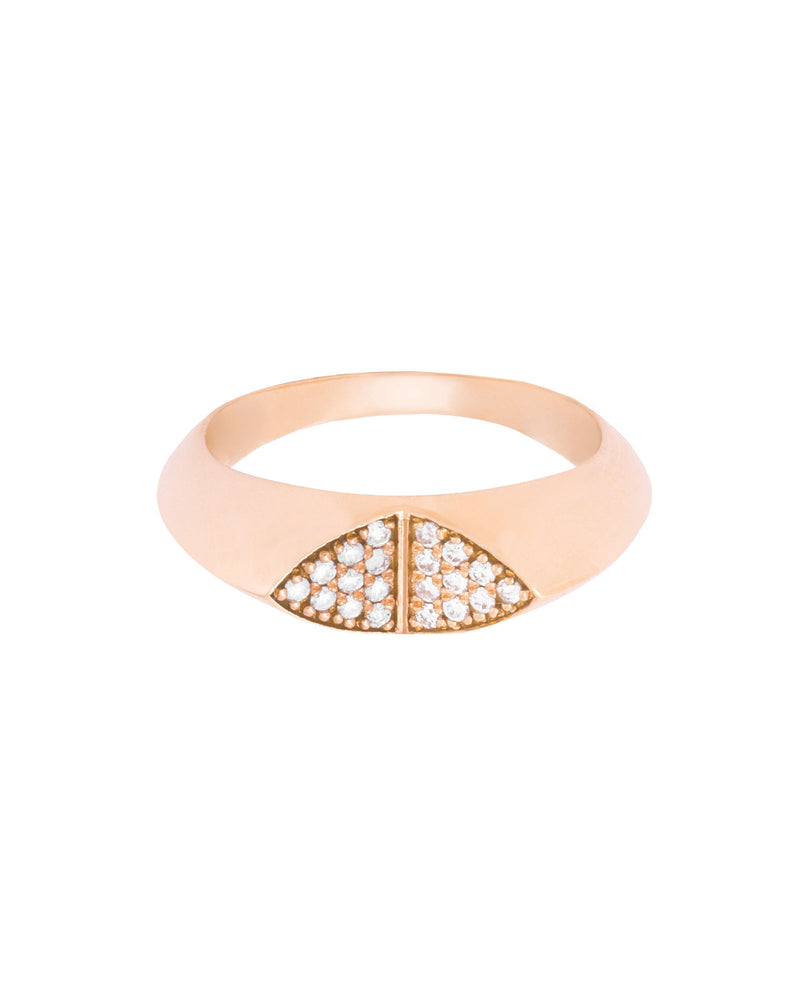 Mirror 18K Guld, Hvidguld eller Rosaguld Ring m. Diamanter