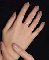 Mirror 18K Gold, Whitegold or Rosegold Ring w. Diamonds