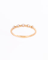 Fem Sten 18K Guld, Hvidguld eller Rosaguld Ring m. Diamanter