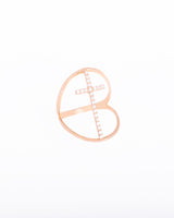 Cross 18K Gold, Whitegold or Rosegold Ring w. Diamonds