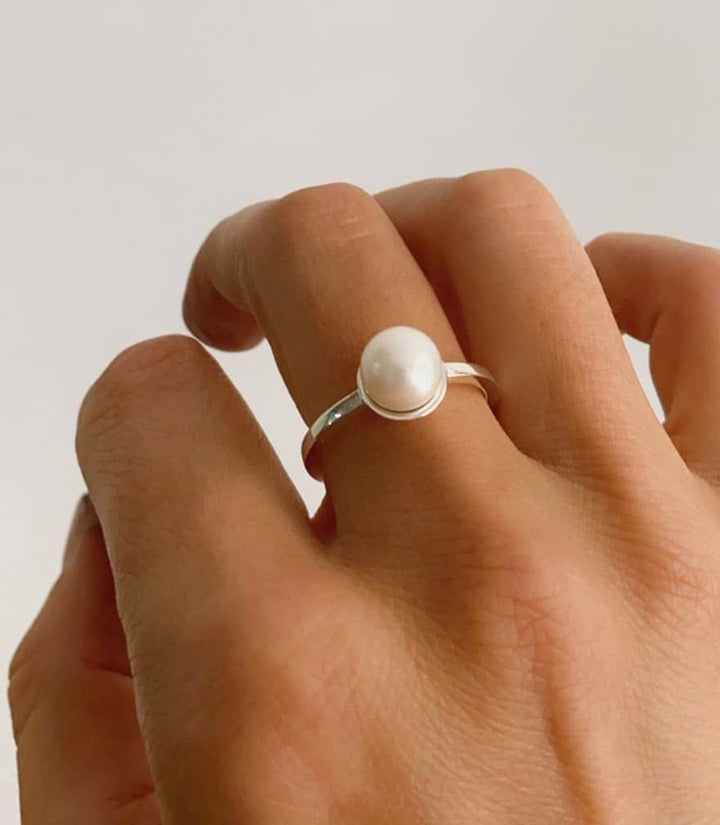 Renée Fairmined Silver Ring w. Pearl