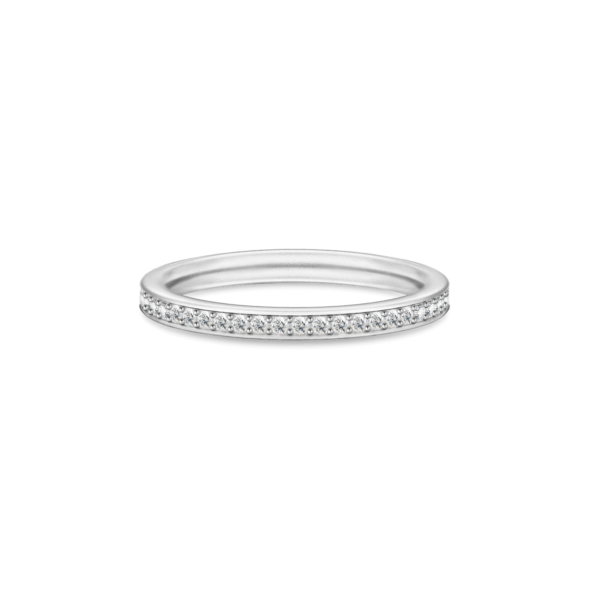 Infinity Clear Silver Ring w. Zirconia