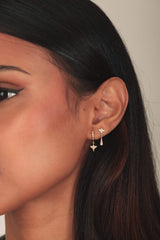 Romance 18K Gold Hoop w. Diamonds