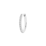 Rainbow 10 14K White Gold Huggie w. Lab-Grown Diamonds