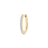 Regenbogen 10 14K Gold Huggie W. Diamanten gewachsen