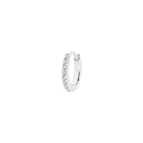 Rainbow 6 14K White Gold Huggie w. Lab-Grown Diamonds