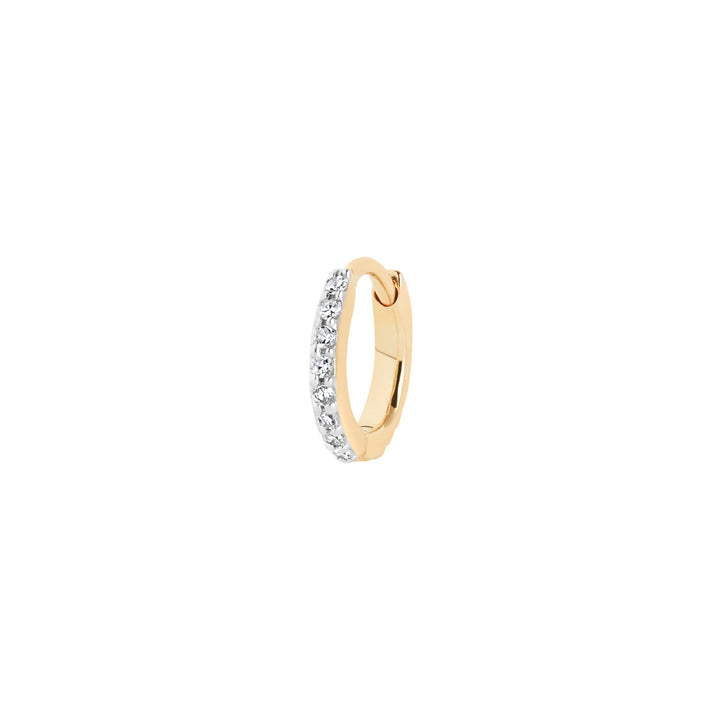 Rainbow 6 14K Gold Huggie w. Lab-Grown Diamonds