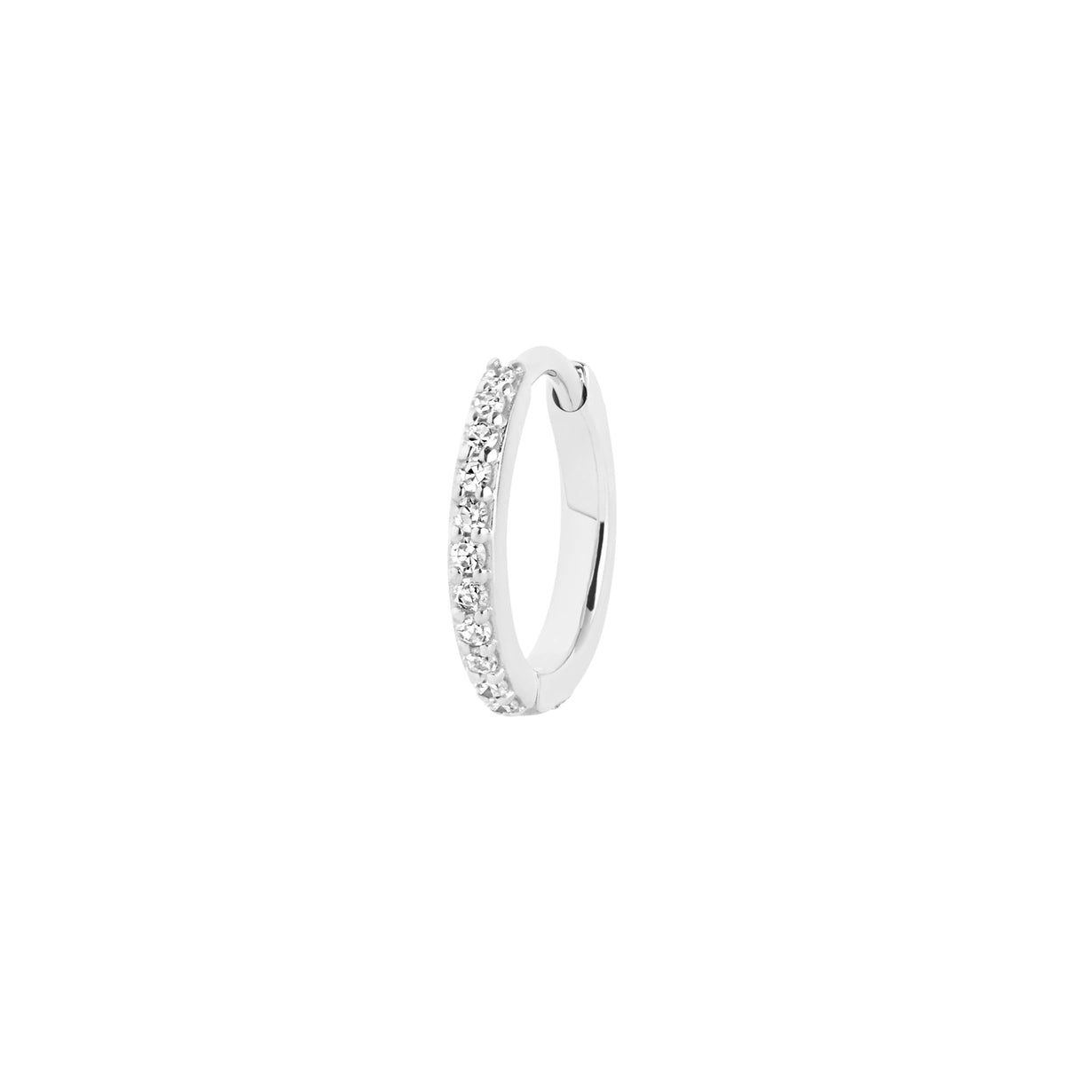 Rainbow 8 Huggie 14K White Gold Huggie w. Lab-Grown Diamonds