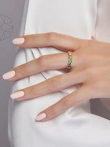 Regenbogen Sapphire Chunky Gradient 18k Goldring