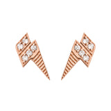 Roaring Thunder 18K Rose Gold Stud w. Diamond