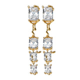 Roppongi Chandelier Gold Plated Earring w. Zirconia