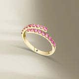 Initha 18K Gold Ring w. Pink Sapphire