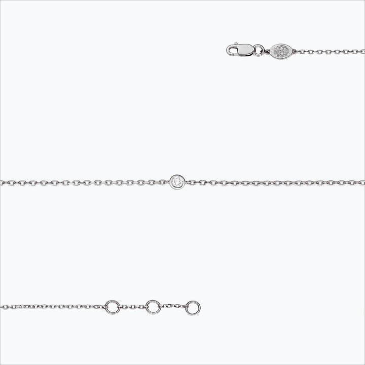 1 Stein 18k Weißgoldarmband w. Diamant