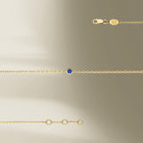 1 Stone 18K Gold Bracelet w. Blue Sapphire