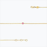 1 Stone 18K Gold Bracelet w. Pink Sapphire